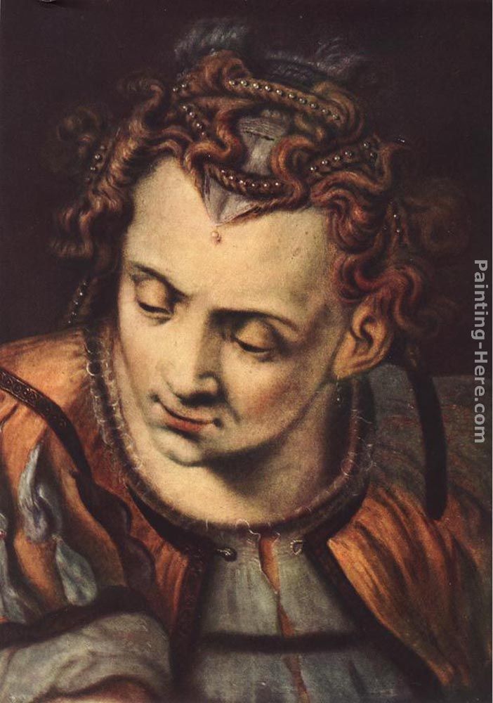 Head of a Woman painting - Frans the elder Floris Head of a Woman art painting